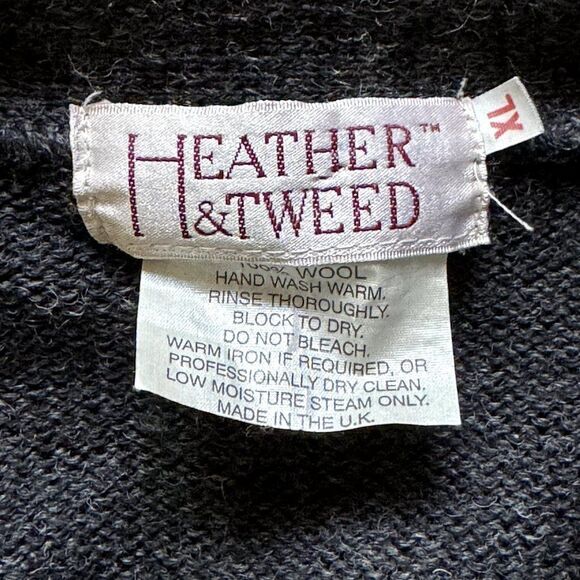 Vintage 1990s Wool Geometric V Neck Dark Academia Sweater Vest Preppy XL - Picture 3 of 6